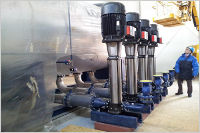 Steam and condensate system installation for steam boiler plant